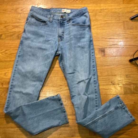 WRANGLER SLIM STRAIGHT Classic Blue Denim Jeans MENS SIZE 29x30 - Picture 1 of 5